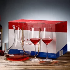 China Crystal 430ml 490ml wine glasses with decanter gift box set manufacturer
