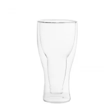 Çin 12 oz baş aşağı bira şişesi şekli yalıtımlı çift duvar bira bardağı bira bardağı bira köpüklü su için üretici firma