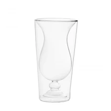 Çin Kahve için 250ml 8.5oz Yalıtımlı cam çift duvar latte cam bardak üretici firma