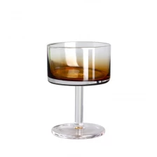 Çin Kurşunsuz kristal silindirik 200 ml 7 oz renkli degrade amber kadehler kokteyl kupası cam üretici firma