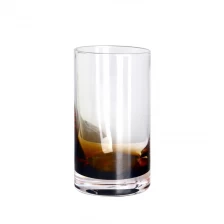 Çin Kurşun Ücretsiz Kristal Silindirik 250ml 9.5oz Renkli Gradyan Kahverengi Tumbler Cam Kupası Highball üretici firma