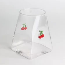 Çin El Sanatları 500ml 16oz Kiraz Kakma Dekor Yüksek Borosilikat Cam Kavanoz Hava Geçirmez Bambu Kapaklı Kahve ve Baharatlar için Gıdaya Uygun Mutfak Konteyneri üretici firma