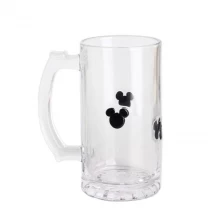 Çin Toptan dekoratif şenlikli 16 oz çam ağacı mickey kakma dekorasyon cam bira kupa üretici firma