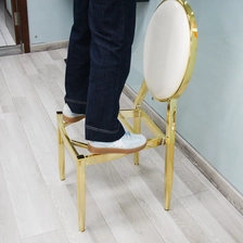 China Wedding Banquets Stackable Metal Hotel Dining Chairs manufacturer