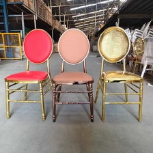 China Modern Wholesale Outdoor Metal Furniture Stackable Design for Dining and Living Room for Wedding Parties and Events manufacturer
