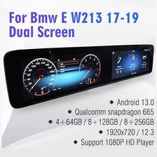 China 12.3 Inch Dual Screen LCD Instrument Cluster with Carplay Navigation for Benz E Class W213 2017-2019 Upgrade Dashboards manufacturer