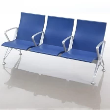 China Airport seating for waiting area injected PU chairs 3 seater LS-D01 manufacturer