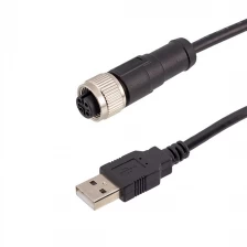 Chiny M12 M8 5-pinowy ekranowany kabel USB producent