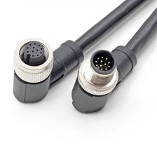 Chiny M12 12-rdzeniowy kabel kątowy męski na żeński producent
