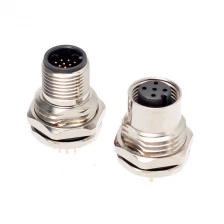 porcelana M12 3 4 5 6 8 12 17 17 Conector de montaje en panel PCB recto fabricante