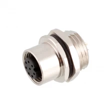 China M12 front female 3 4 5 6 8 12 17 pin socket manufacturer