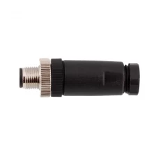 China M12 A B D coded unshielded male female field wireable connector manufacturer