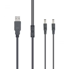 China USB Y splitter to DC 5.5*2.5 power cord cable manufacturer