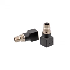 porcelana M12 de 8 pines macho hembra codificación x al adaptador RJ45 fabricante