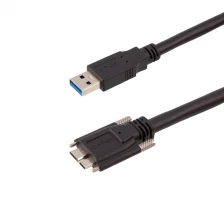 China USB 3.0 Type A to Micro B male cable with double screw lock Industrial Camera cables manufacturer