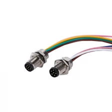 China M8 8 pin male panel mount flying lead connector manufacturer