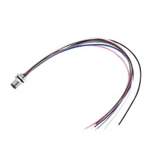 China M8 6 pin male panel mount wire long 200 mm manufacturer