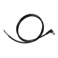 China M12 A-coded male R/A single ended pigtails cable manufacturer