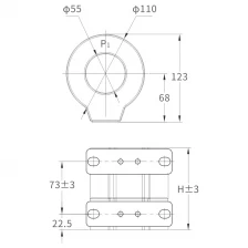 ประเทศจีน LDZC-φ55/φ110*H ประเภทข้อมูลจำเพาะและขนาดหม้อแปลงกระแสไฟฟ้าปัจจุบัน ผู้ผลิต