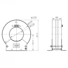 ประเทศจีน LXZ-120/250*80 ข้อมูลจำเพาะและขนาดหม้อแปลงไฟฟ้าปัจจุบัน ผู้ผลิต