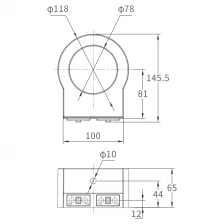 ประเทศจีน LZCT-φ78/φ118*65 ข้อมูลจำเพาะและขนาดหม้อแปลงไฟฟ้าปัจจุบัน ผู้ผลิต