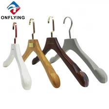 China Nonslip Clothes Luxury Wedding Dress Custom Wooden Hanger Factory Supplier manufacturer