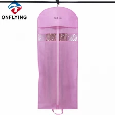 China Dustproof Custom Coat Pink Wedding Dress Non Woven Bag Factory China manufacturer
