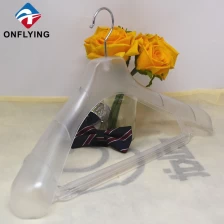 中国 ワイドガーメントカスタムカラフルなスーツ透明なプラスチック服ハンガーファクトリーサプライヤー メーカー