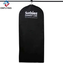 China Dust Proof Jacket Garment Suit Cover Non Woven Black Coat Bag Factory Supplier manufacturer