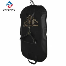 China Black Non Woven Coat Clothes Luxury Logo Printed Bags Factory Manufacturer manufacturer
