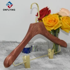 中国 豪華なカスタム耐久性のある茶色のウッドパンツスカートハンガー中国メーカー メーカー