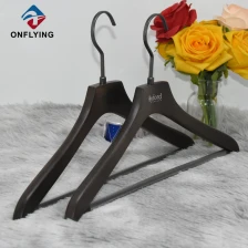 China High Quality Custom Gray Beech Wood Suit Hangers With Logo China Manufacturer manufacturer