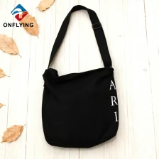 中国 高級有機カスタム耐久性のある黒いキャンバス ショッピング バッグ中国メーカー メーカー
