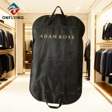 Chine Léger sur mesure avec fenêtre en PVC Housse de costume en polyester noir Usine de Chine fabricant