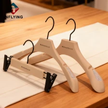 China Lady's Apricot Rubber Coated Plastic Bridal Dress Set Hangers China Supplier manufacturer