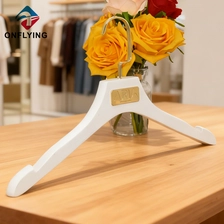 China Luxury Custom Non Slip White Bridal Dress Wooden Hanger China Supplier manufacturer