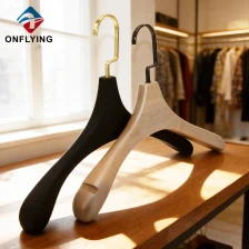 China Custom Black Creamy Coat Wedding Dress Wooden Hanger Set China Manufacturer manufacturer