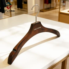 China Boutique Anti-Slip Bridal Wedding Ashtree Wooden Dress Hanger China Supplier manufacturer