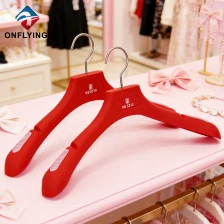 China Heavy Duty Popular Women's Wedding Dress Clothing Red Plastic Bridal Hangers China Factory manufacturer
