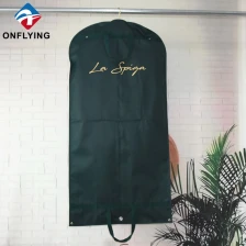 中国 便携式绿色定制豪华防尘罩西装袋印刷服装袋制造商中国 制造商