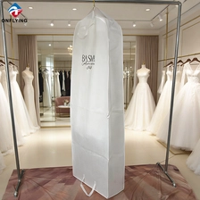 中国 Extra Big Sizes Non Woven White Wedding Garment Bag with Gusset Factory China - COPY - 09sank 制造商