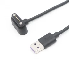 中国 5A速い充電USB A男性から5ピン磁気ポゴピンケーブル メーカー