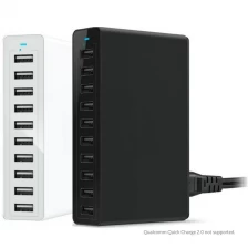الصين 60W 10 ميناء شاحن الجدار USB مع 10A و 12A السعة الحالية الصانع