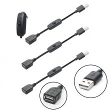 China USB 2.0 Verlängerungskabel mit EIN/AUS-Schalter LED-Anzeige für Raspberry Pi PC USB-Lüfter Hersteller