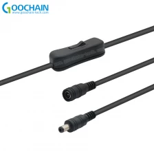 China LED Strip Light Inline On/Off Switch Cable DC Jack (5.5x2.1mm) Male to Female Connector, manufacturer