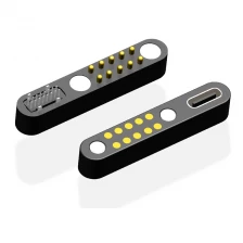 China 10-poliger magnetischer Pogo-Pin-Stecker für iPad und andere intelligente Ladegeräte Hersteller
