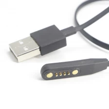 China USB para cabo pogo pin magnético banhado a ouro de 4 pinos para óculos inteligentes fabricante