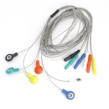 Chine Câble EEG ECG personnalisé 6 fils d'électrode 2.5mm eeg ecg snap à 1.5mm câble din fabricant
