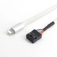 China Apple lightning 8 pin usb male to dupont 2.54mm 2x5pin 10 pin header cable manufacturer