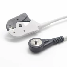 Chine 3.5mm 4.0mm mâle ecg snap to EKG clip pincer/Grabber câble de fil conducteur fabricant